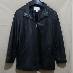 Worthington Genuine Lambskin Jacket Black Women's